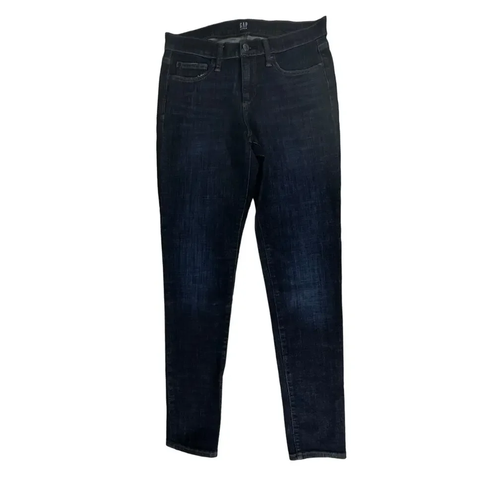 Gap Denim‎ Jeans Womens Size 27R (26x28) True Skinny Dark Wash READ